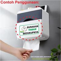 Gambar STA7! Stiker Gunakan Tissue Secukupnya / Stiker Go Green Hemat Kertas Tisu dari musrifah11 undefined 2 Tokopedia