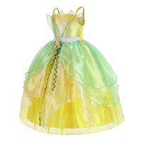 Gambar Frog Prince Princess Tiana/ Kartun Tiana Dress Karakter Anak Perempuan - Dress -A, 110 (3-4 Thn) dari Parishkid undefined 3 Tokopedia