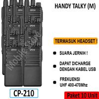 Gambar (AI)10 Unit HT CP210 UHF Handy Talky Walkie Talkie Earset Alat Komunikasi Jarak Jauh Intercom - Hitam dari aito mart31 undefined 1 Tokopedia