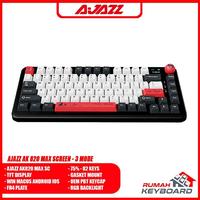 Gambar PTR Mechanical Keyboard - AJAZZ AK820 PRO MAX Screen - 75% - 3 Mode - TFT Display - Gasket - South Face RGB - BLACK WHITE dari estrishopp undefined 4 Tokopedia