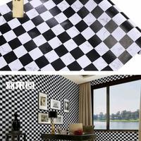 Gambar Wallpaper Sticker Dinding Motif Catur Kotak Hitam Putih 5M X45Cm dari kariopaka undefined 1 Tokopedia
