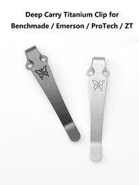 Gambar 1pc Titanium Knife Back Clip Waist Pocket Clamp  Benchmade Griptillian Bugout 535 940 560 Mini-Grip Emerson CQC ZT ProTech dari ZAKAJIARI NANIH KIJI undefined 1 Tokopedia