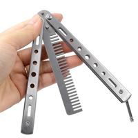 Gambar Balisong Butterfly Comb Sisir Lipat / Sisir Besi Butterfly Balisong Training Knife / Sisir Barber - Hitam dari FunToys711 undefined 5 Tokopedia