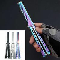 Gambar Balisong Butterfly Comb Sisir Lipat / Sisir Besi Butterfly Balisong Training Knife / Sisir Barber - Hitam dari FunToys711 undefined 4 Tokopedia
