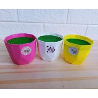 Gambar Pot plastik kecil 7,5 cm + busa dan rumput pot permata vas bunga tanaman artificial murah grosiran dari yurkskj undefined 2 Tokopedia