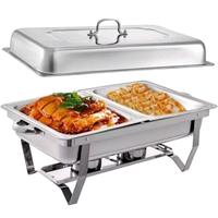 Gambar shinji store Prasmanan Jumbo 2 Wadah Tray Paket Hemat 4 Set / Square Chafing Dish Jumbo 2 Tray Free 4 Sendok dari Shinji Store1 undefined 2 Tokopedia