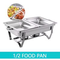 Gambar shinji store Prasmanan Jumbo 2 Wadah Tray Paket Hemat 4 Set / Square Chafing Dish Jumbo 2 Tray Free 4 Sendok dari Shinji Store1 undefined 4 Tokopedia