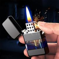 Gambar Vintage Metal Transparent Oil Tank Kerosene Lighter Windproof Grinding Wheel Torch Lighter Cigarette Accessories Mens Gift dari Healtheasy undefined 2 Tokopedia