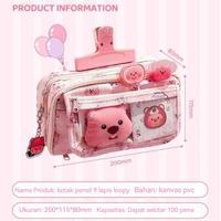 Gambar 9 Lapis Tas Alat Tulis Berkapasitas Besar/Tempat Pensil Kartun/kotakpensil Aesthetic Tas/Dengan Boneka Bros Dan Tempat Kertas Ujian Liontin - Loopy Upgrded  dari toko cahyan undefined 3 Tokopedia