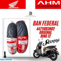 Gambar BAN HONDA FEDERAL RING 12 100/90 110/90 44711K93N02 SATUAN/SEPASANG BAN TUBELES MOTOR MATIC SCOOPY - 100/90-12 dari RADJA TIRE DEPOK undefined 4 Tokopedia