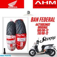Gambar BAN HONDA FEDERAL RING 12 100/90 110/90 44711K93N02 SATUAN/SEPASANG BAN TUBELES MOTOR MATIC SCOOPY - 100/90-12 dari RADJA TIRE DEPOK undefined 1 Tokopedia