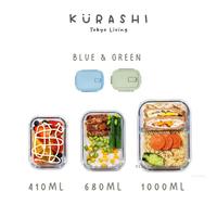 Gambar KURASHI - OZEKI Kotak Makan Tahan Panas Lunch Box Makanan Sayur Daging Food Grade Bento Box Makanan Tempat Makanan BPA FREE Wadah Kulkas Bekal Aesthetic KUR-000 - Blue - 410ml dari Kurashi Living undefined 3 Tokopedia
