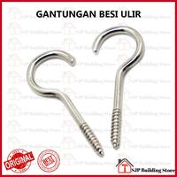 Gambar 10 PCS Kapstok Buka | Baut Gantung Besi | Gantungan Burung | Hook Skrup l Skrup Kapstok l Paku Screwhook l Cantolan Kaitan Burung Sekrup Bulat dari titaator undefined 4 Tokopedia
