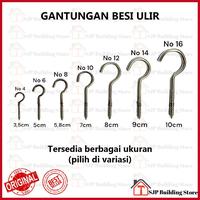 Gambar 10 PCS Kapstok Buka | Baut Gantung Besi | Gantungan Burung | Hook Skrup l Skrup Kapstok l Paku Screwhook l Cantolan Kaitan Burung Sekrup Bulat dari titaator undefined 3 Tokopedia