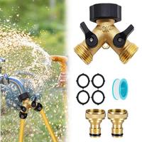 Gambar Terbaru, Hose Splitter Brass 2 Way Garden Hose Connector Multifunctional Y Shape Hose Spigot Adapter dari Importan Lor undefined 4 Tokopedia