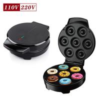 Gambar 1000W Mini Donut Maker Machine Electric 110V 220V Automatic Non-Stick Doughnut Nut Cake Baking Oven 7 Holes Pot for Kids Dessert dari Store Yoyon undefined 2 Tokopedia