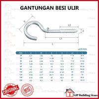 Gambar 10 PCS Kapstok Buka | Baut Gantung Besi | Gantungan Burung | Hook Skrup l Skrup Kapstok l Paku Screwhook l Cantolan Kaitan Burung Sekrup Bulat dari titaator undefined 1 Tokopedia