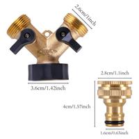 Gambar Terbaru, Hose Splitter Brass 2 Way Garden Hose Connector Multifunctional Y Shape Hose Spigot Adapter dari Importan Lor undefined 5 Tokopedia
