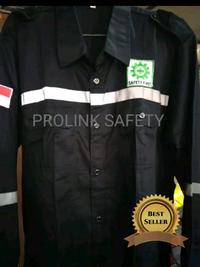 Gambar Seragam baju safety biru dongker navy kain drill logo bordil K3 bendera wearpack catelpack dari MAHESWARI_STORES undefined 1 Tokopedia