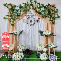 Gambar Dekorasi Bekdrop Lamaran Nikahan Syukuran Aqiqah Khitan Background Dinding Filamin Paket Mulia Vv dari dahliai undefined 5 Tokopedia