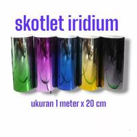 Gambar Stiker skotlet kaca helm, skotlet kaca mobil,skotlet iridium lebar 20cm dari raflijr undefined 1 Tokopedia