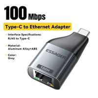 Gambar Adapter OTG Ethernet Konverter Converter Konektor Adaptor LAN RJ45 to Type C 100Mbps ESSAGER untuk Laptop PC Komputer Macbook iMac HP Smartphone Tablet iPad ORIGINAL dari Ghani Gadget Store undefined 1 Tokopedia