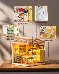 Gambar Robotime Miniature House Kit DIY Dollhouse Kit Tiny Room with Mini Furniture Happy Meals Kitchen for Teen Girl Gifts dari Store Indrayan undefined 5 Tokopedia