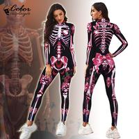 Gambar Color Cosplayer Halloween Party Jumpsuit Gothic Performance 3D Printed Costume Zentai Cosplay Zipper Spandex Catsuit Bodysuit dari ujawereilh qere vina undefined 1 Tokopedia