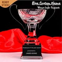 Gambar P57-L Plakat kristal Trophy 18cm tinggi Crystal kaca Piala medali dari ponirah grosir kaos undefined 3 Tokopedia