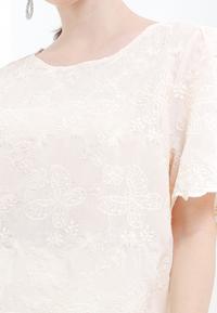 Gambar CHIC SIMPLE BUTTERFLY EMB BLOUSE ATASAN WANITA MODERN CANTIK BL7815 - NUDE, S dari Chic Simple Store ID undefined 3 Tokopedia