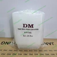 Gambar AccKitchen- Thinwall DM 650ml Rec / Kotak Makan 650ml Persegi Panjang @ 25set. dari kabriolas undefined 1 Tokopedia
