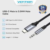Gambar Vention Kabel USB Type C to AUX 3.5mm Jack Audio Adapter - BGK - 1.5M dari gajettoid undefined 2 Tokopedia
