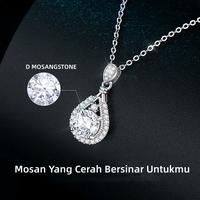Gambar GirlCute- kalung Moissanite ORI Kalung berlian Asli Perhiasan Perak Asli 925 Bersertifikat Elegan Kalung Titanium Wanita Rantai Kalung Emas Putih Classic Versatile Gift dari bisakaloa fashion undefined 4 Tokopedia