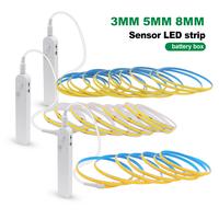 Gambar 5V USB COB LED Strip Light with Human Sensor Battery Box 3mm 5mm 8mm Flexible COB Lights 320LEDs High Density Linear Lighting dari src diana avrilia utami undefined 2 Tokopedia