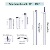 Gambar Home Exercise Club Gym Fitness Bar Removable Stripper Dancing Pole Portable Adjustable Height Spinning Dance Stripping Pole dari MUSANG brio575 undefined 5 Tokopedia