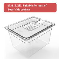 Gambar Sous Vide Cooker Container With two Sizes 6L or 11L For Immersion Circulators Sous-Vide Machine Food Grade PC Material dari Tokobrenditff2 undefined 5 Tokopedia