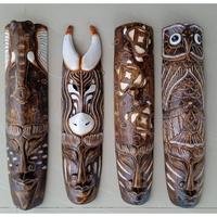 Gambar Hiasan Dekorasi Topeng Suku Lombok Aborigin Kerajinan Kayu Khas Bali Terbuat dari Ringan, dengan ukiran yang unik, sangat cocok untuk menghiasi dinding rumah anda. Terdapat cantelan di belakang topeng. Produk handmade, Tinggi topeng 50cm Dekorasi Etnik An dari Berkah AbadiMART undefined 2 Tokopedia
