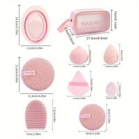 Gambar MAANGE [37 pieces] 18 makeup brushes + velvet bag + 5 beauty eggs + 1 makeup remover puff + 5 triangular air cushion puffs + 3 finger air cushion puffs + wash bag + 1 wash egg + 1 wash bowl  51774 dari GudangKosmetikJKT undefined 5 Tokopedia