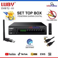 Gambar NEW PAKET COMBO SET TOP BOX LUBY DVB-T2-01 PENERIMA SIARAN TV DIGITAL - STB dari Fashion Frenzyy undefined 1 Tokopedia