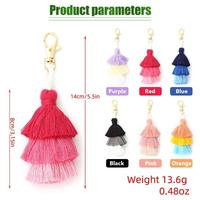 Gambar Tassel Rumbai Susun Hiasan Gantungan Kunci Tas Bohemian Style Bag Charm Tassel Macrame Keychain - Purple dari Andiaziz Store undefined 2 Tokopedia