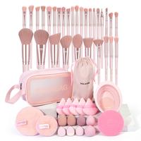 Gambar MAANGE [49 pieces] 30 makeup brushes + velvet bag + 5 makeup eggs + 1 makeup remover puff + 5 triangular air cushion puffs + 3 finger air cushion puffs + wash bag + 1 wash egg + 1 wash bowl (black rod clarinet dari GudangKosmetikJKT undefined 1 Tokopedia