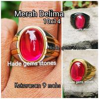 Gambar NEW BATU PERMATA MERAH DELIMA SIAM ASLI BANGKOK KEKERASAN 9 MOHS DIM 10X14 dari Mansurai undefined 1 Tokopedia