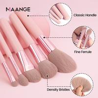 Gambar MAANGE pinkedition 8 large brush set with brush bucket Dengan Ember Bulu Brush Lembu 55081 dari GudangKosmetikJKT undefined 4 Tokopedia