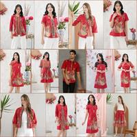 Gambar Imlek Series BBB Red Couple /Baju Merah Batik merah/ Baju Imlek/ Seragam Batik - 115 BBB-R, Super Jumbo dari GnG Store undefined 1 Tokopedia