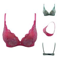 Gambar Wacoal Luludi Lizet Plunge Cup Bra Pushup Bra Bh Busa Tebal Push Up - Lizet Fuschia, 34C dari BRAsports undefined 1 Tokopedia