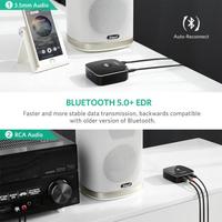 Gambar NEW Wireless Bluetooth 5.1 UGREEN Audio Aux Receiver 2RCA 3.5mm HiFi apt-X - Black dari MADAM PEY undefined 5 Tokopedia