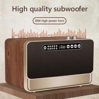 Gambar Wireless Bluetooth Speakers Wooden Double Horn Subwoofer Hi-Fi Retro FM Radio Desktop 30W High-power Mobile Phone Boombox home dari Grosir indah mandiriiiiii undefined 3 Tokopedia
