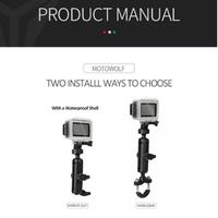 Gambar NEWWW!!!!!!!!! Motowolf Breket Gopro Action Cam Holder Kamera Motor Camera Insta 360 dari GROSIR TERMOS TERBARRU undefined 2 Tokopedia