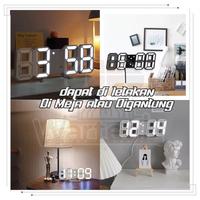 Gambar Digital Jam Alarm Dinding 3D Bisa Cek Suhu Temperatur ACCESSGO LED DIGITAL CLOCK Jam Meja Dinding Estetik PREMIUM - Wartech - WHITE/WHITE dari warungtechnology_NEW undefined 5 Tokopedia