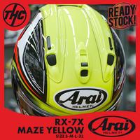Gambar HELM ARAI RX7X MAZE YELLOW FULL FACE HELMET RX-7X ORIGINAL dari Artha Sumber Utama undefined 3 Tokopedia